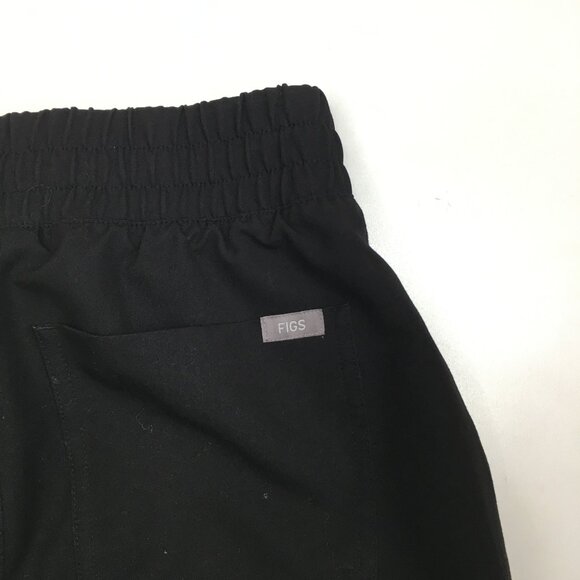FIGS Petite Black ZAMORA Zip Pocket Pull On Drawstring Waist Jogger Scrubs Pant - Picture 11 of 12